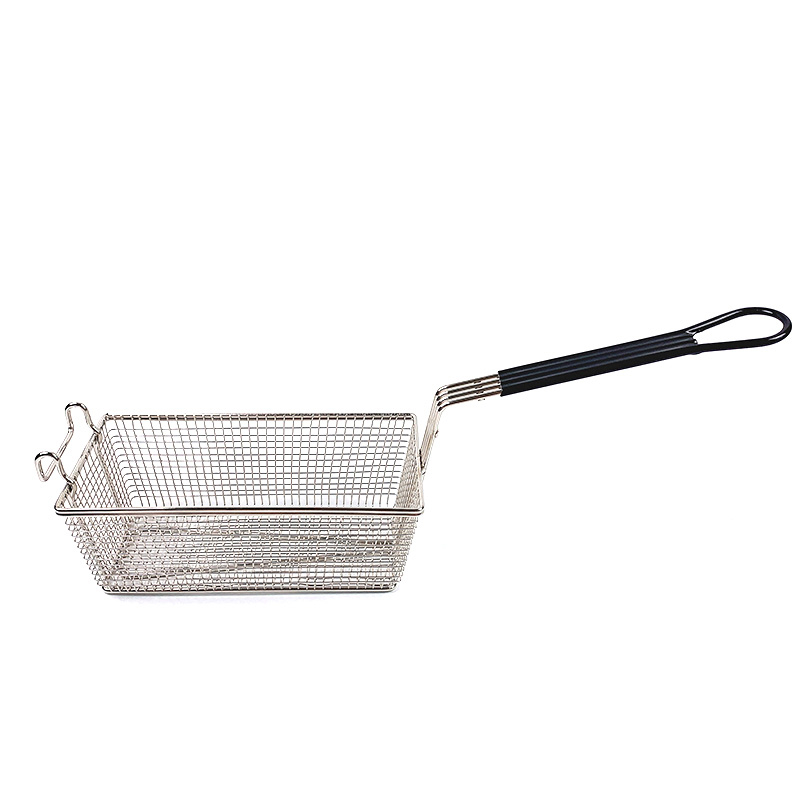 Canasta de alambre rectangular de acero inoxidable