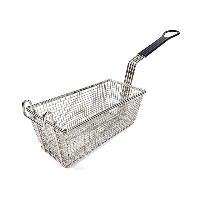 Canasta de alambre rectangular de acero inoxidable