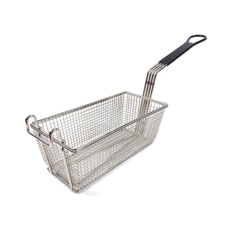 Canasta de alambre rectangular de acero inoxidable