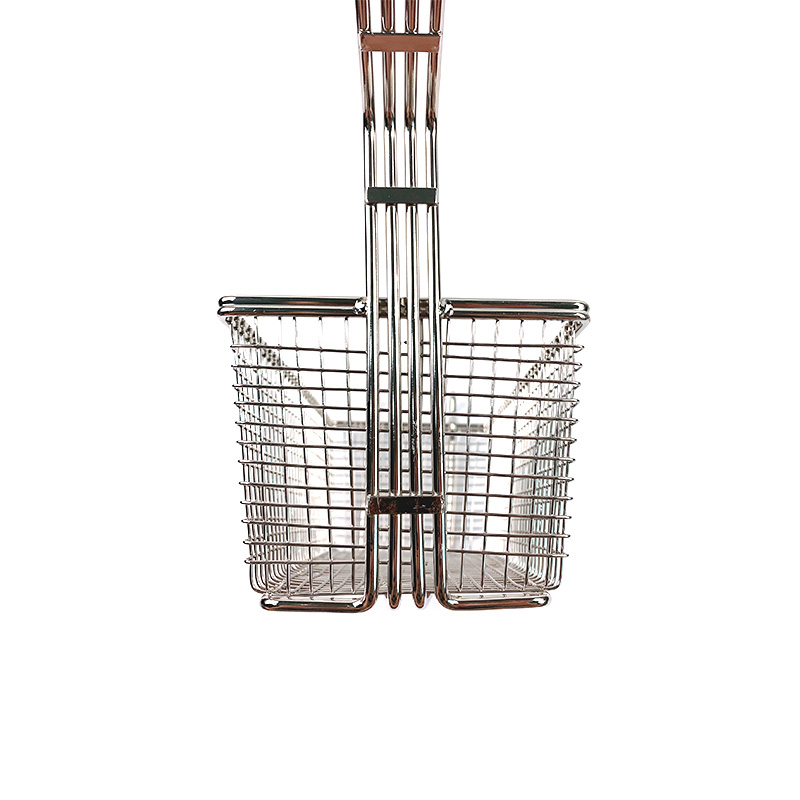 Canasta de alambre rectangular de acero inoxidable
